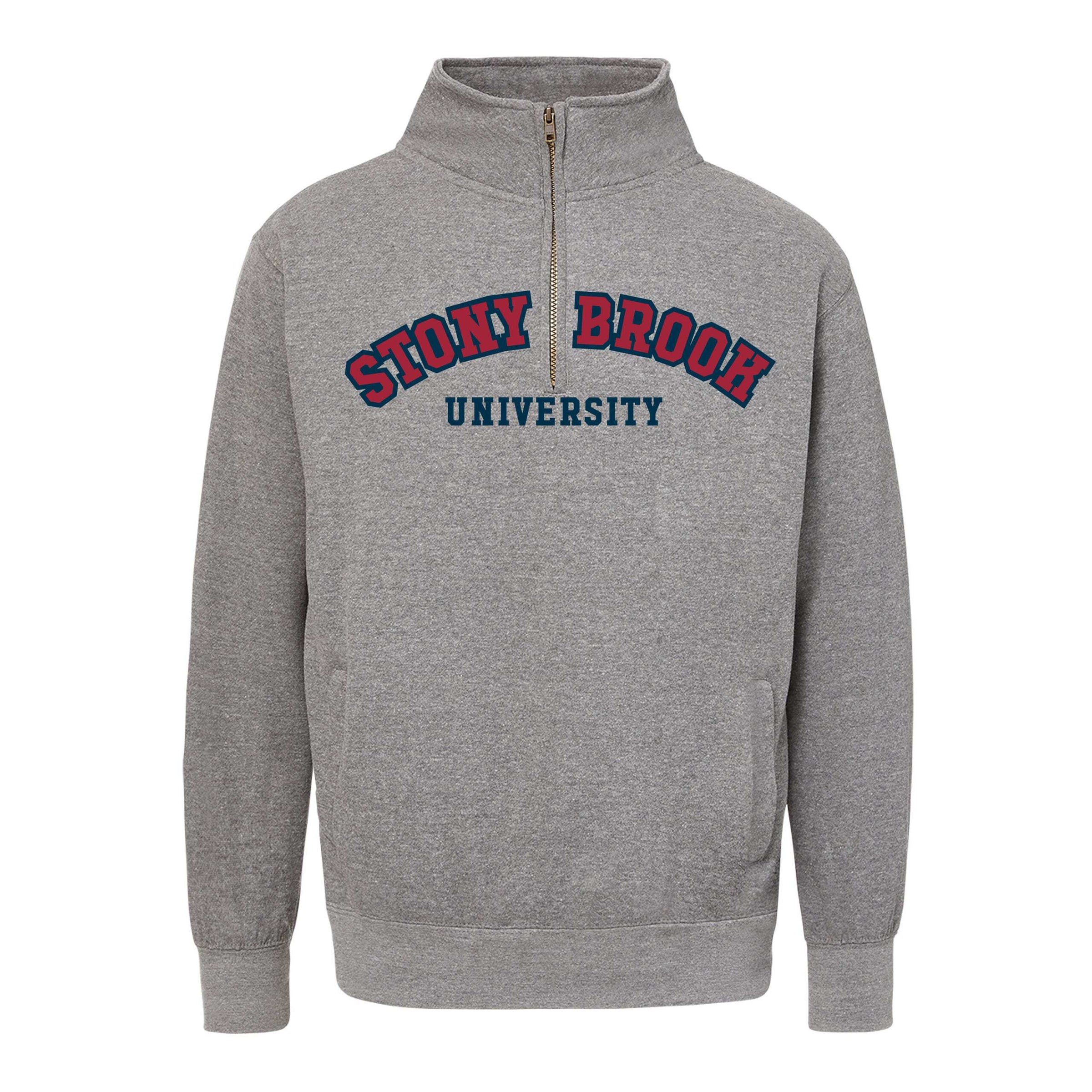 Stony Brook Quarter Zip Fleece (Graphite) | SBU Shop Red
